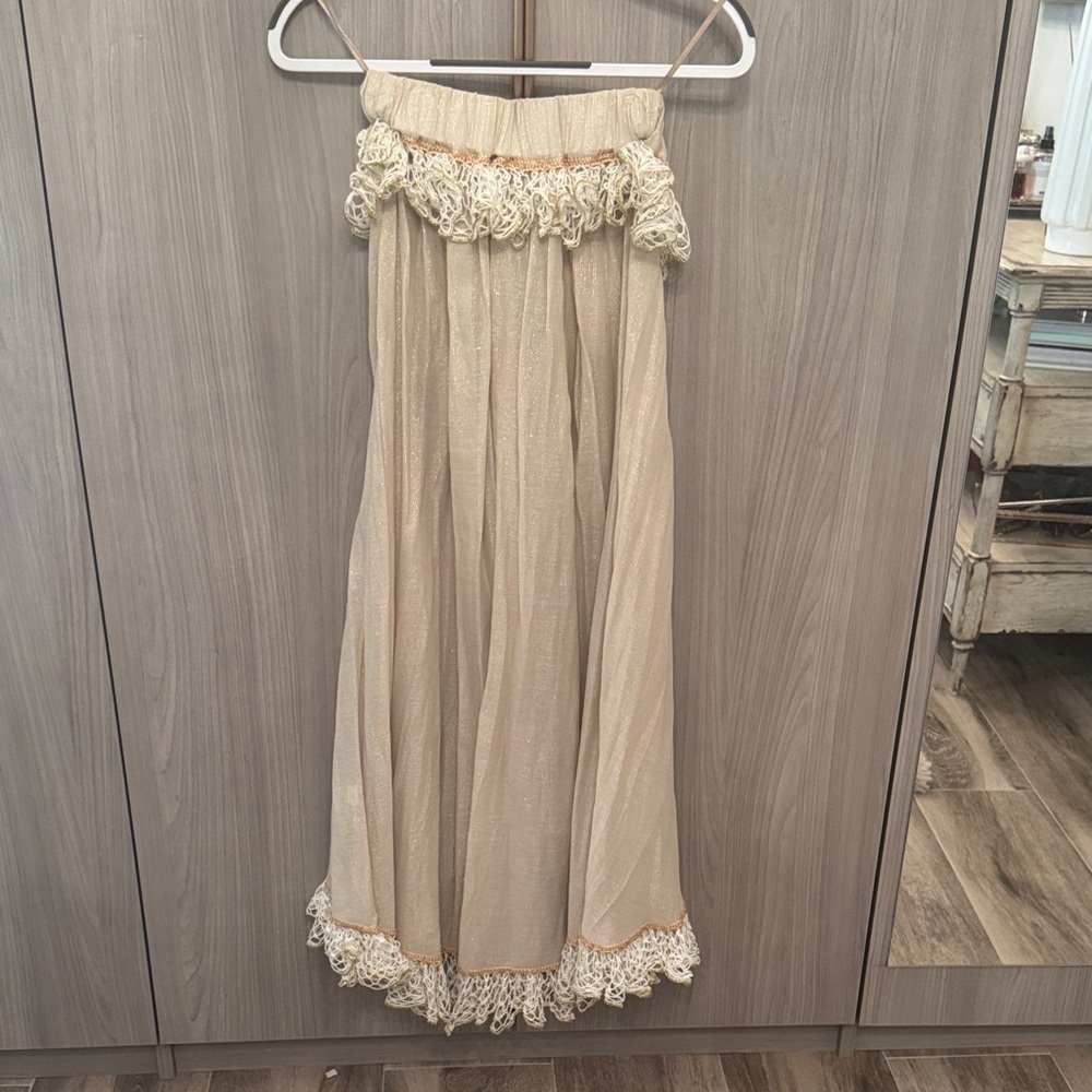 Boho Cream Lace Maxi Skirt & Top - Picture 3 of 8